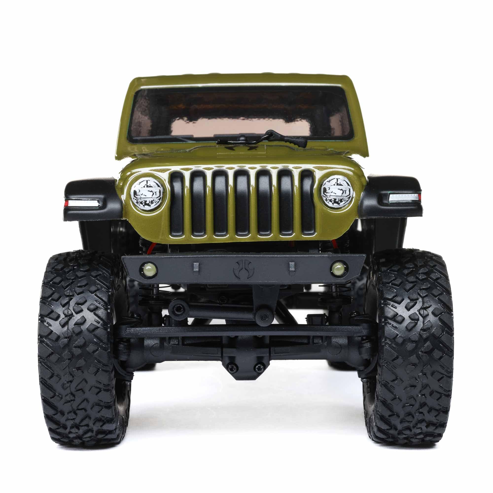 AXIAL SCX24 1/24 Scale 4WD RTR RC Crawler - 2019 Jeep Wrangler JLU CRC (Green) with Battery & Charger | Off-Road Rock Crawling, Trail Adventures & Backyard Fun
