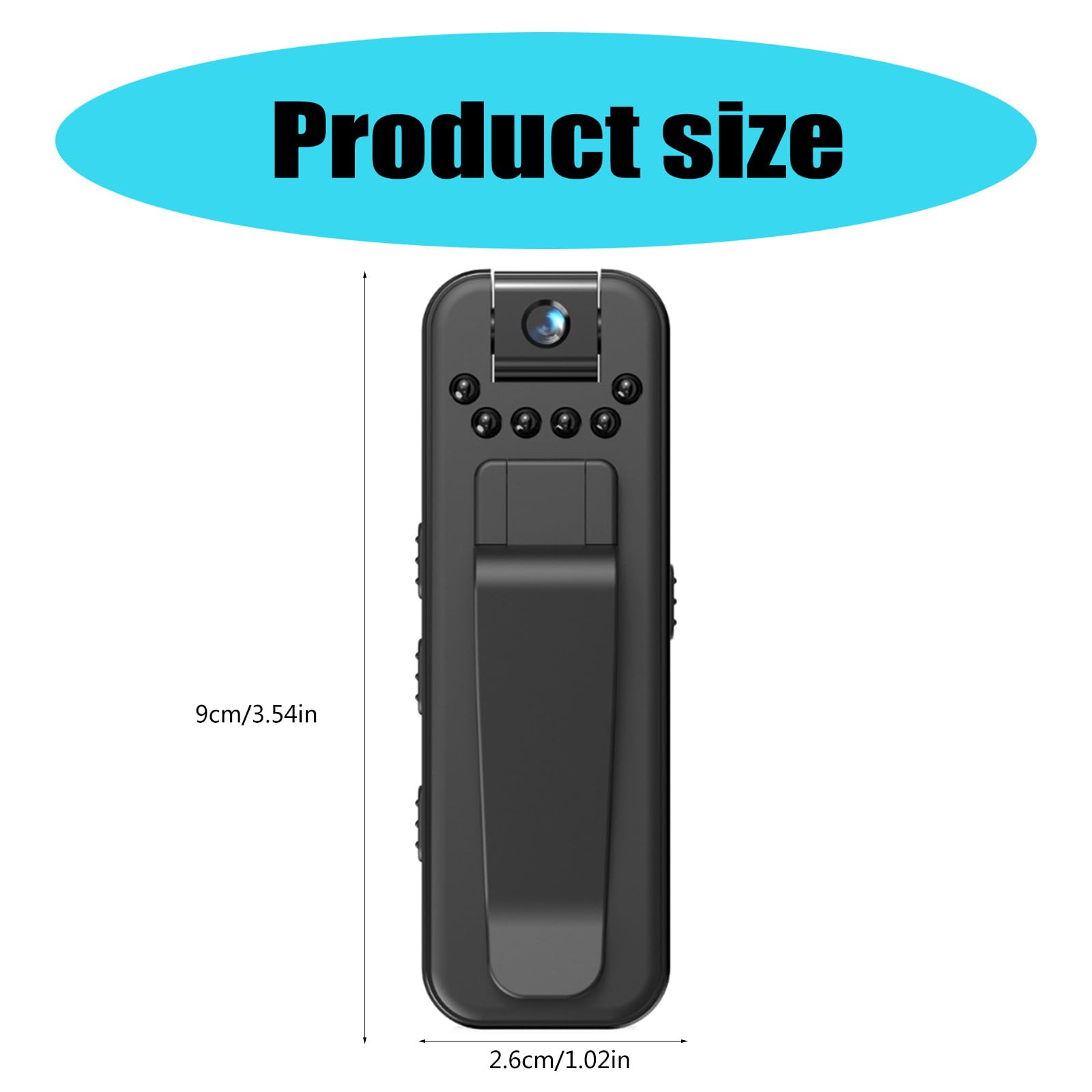 Portable 1080P HD Body Worn Camera with Night Vision & 140° Wide Angle - Ideal for Security, Law Enforcement, and Outdoor Activities