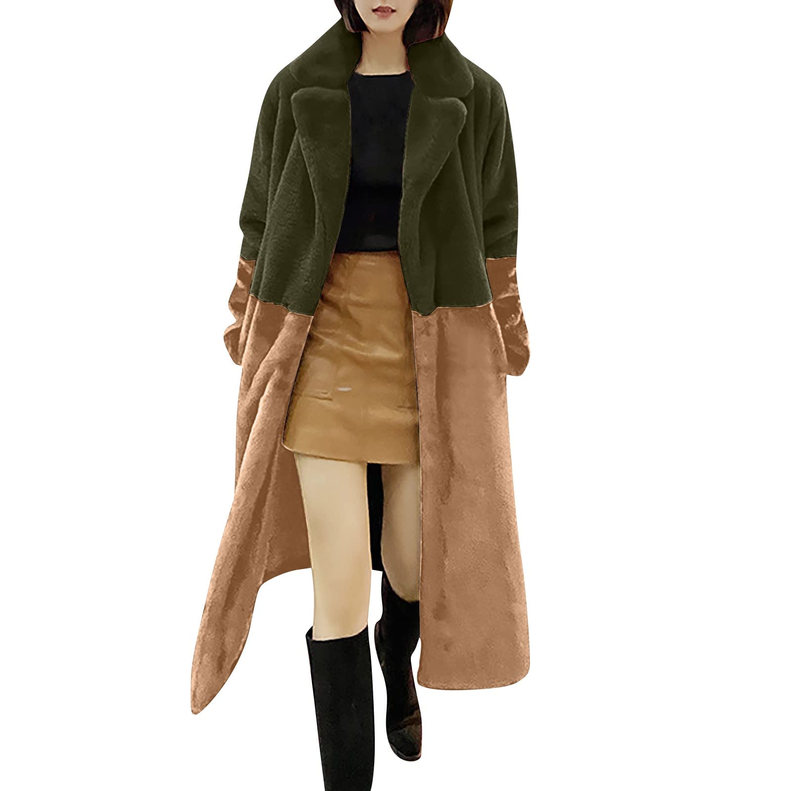 Fashionable Women's Casual Mid-Length Wool Coat with Sheep Shearling Stitching - Warm Winter Overcoat for Women | Perfect for Office, Dating & Outdoor Activities    Big & Tall Men's Stylish Overcoat - Premium Wool Winter Coat for Tall Gentlemen | Ideal for Business, Formal Events & Cold Weather Protection