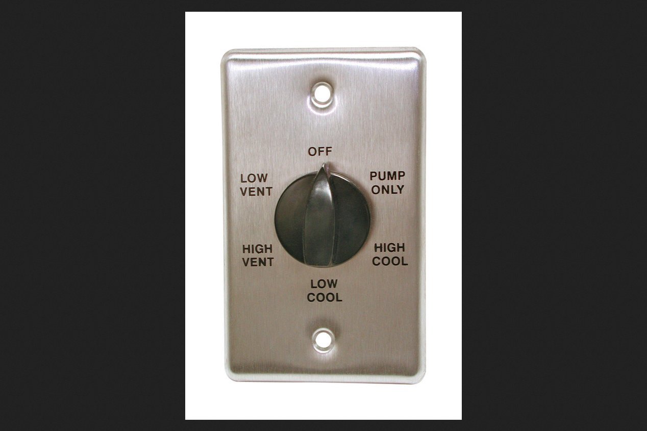 Dial Metal Black Evaporative Cooler Wall Switch - Heavy Duty Rotary Fan Speed Control for Home, Office & Industrial Use