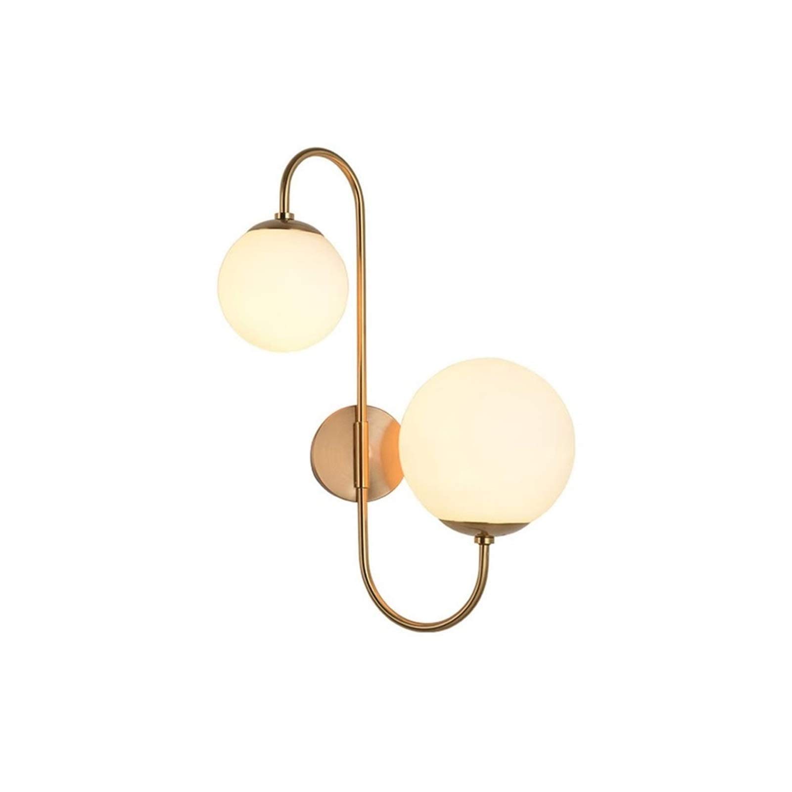 AMBAYZ Iron Art Wall Lamp with Glass Shade - Waterproof Indoor/Outdoor LED Wall Light for Bedroom, Living Room, Office & Garden - Decorative Reading Light for Farmhouse, Bedside & Patio Use