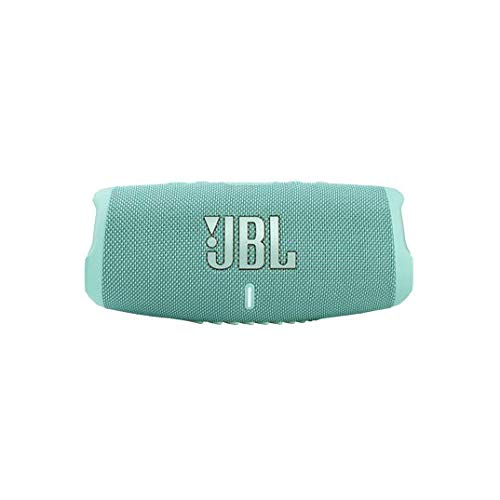 JBL Charge 5 Waterproof Bluetooth Speaker - Portable Wireless Speaker with Built-in Power Bank, 20 Hours Playtime, IP67 Rating - Includes gSport Carbon Fiber Case (Teal) - Perfect for Beach, Pool, Camping & Outdoor Adventures
