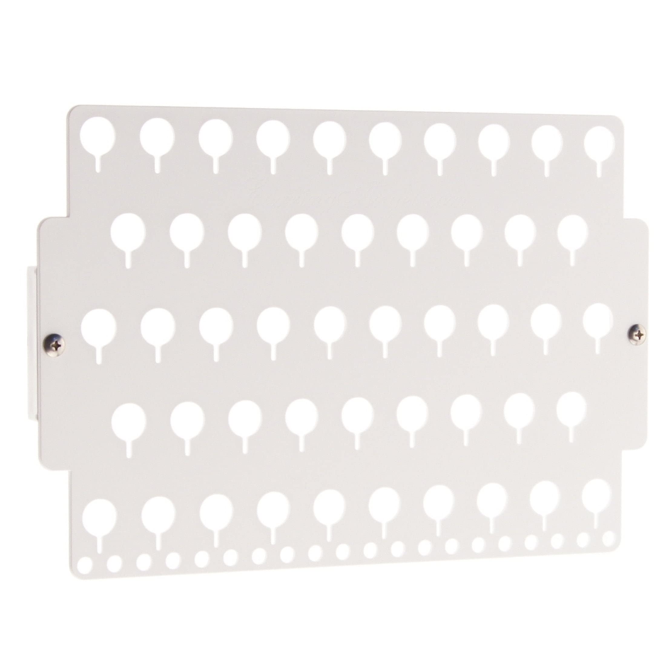Angelynn's White Wall Mounted Earring Holder Organizer - Jewelry Storage Rack for Post, Stud & Dangle Earrings - Perfect for Bedroom, Closet & Bathroom Organization