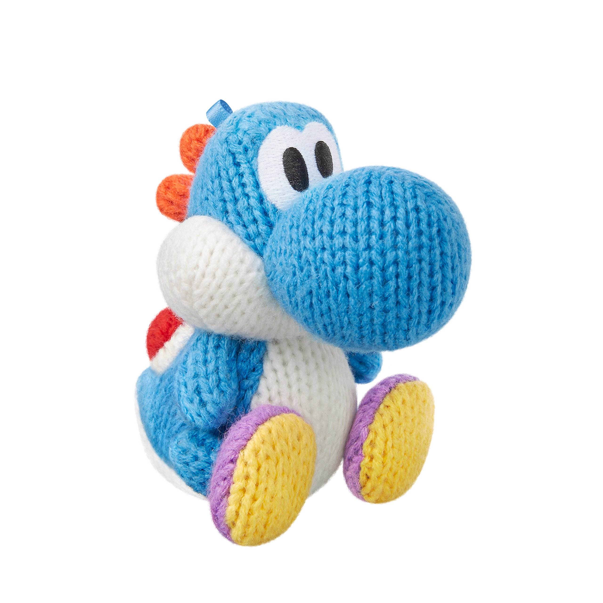 Nintendo Light Blue Yarn Yoshi Amiibo - Super Smash Bros Series Collectible Figure for Nintendo Switch & Wii U - Perfect for Gaming Display & Gift Giving