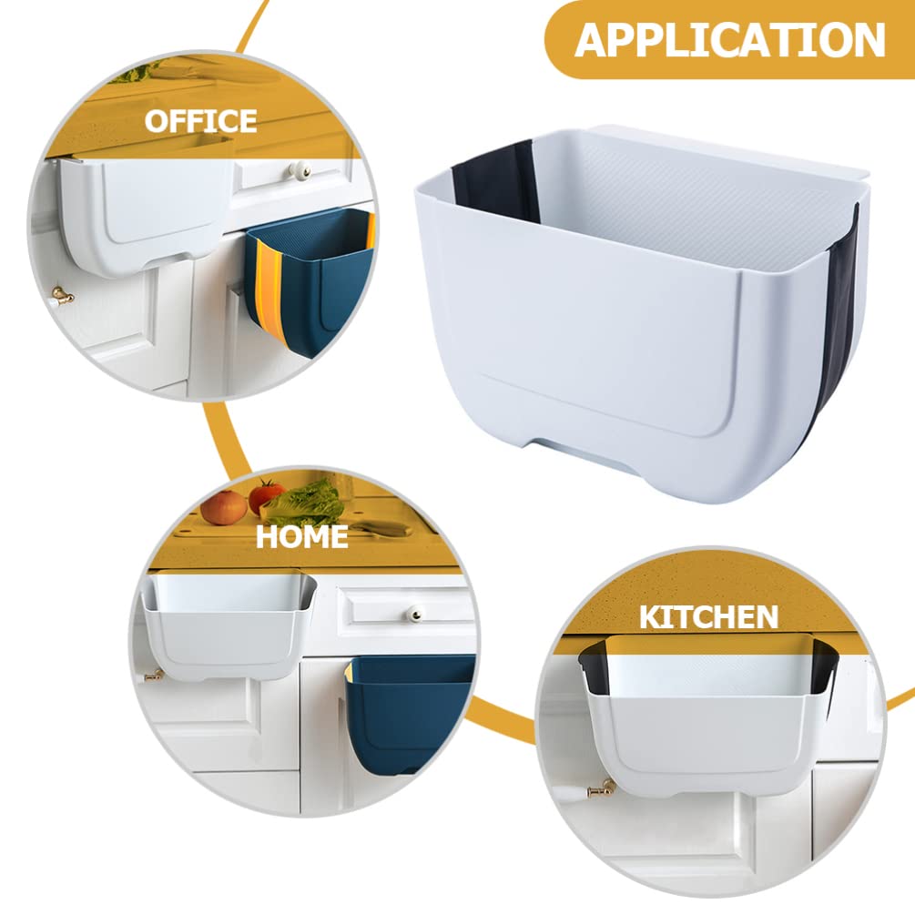 Foldable Trash Can for Kitchen Cabinet - Space Saving Collapsible Garbage Bin for Small Spaces, Under Sink, RV, Camping & Home Use