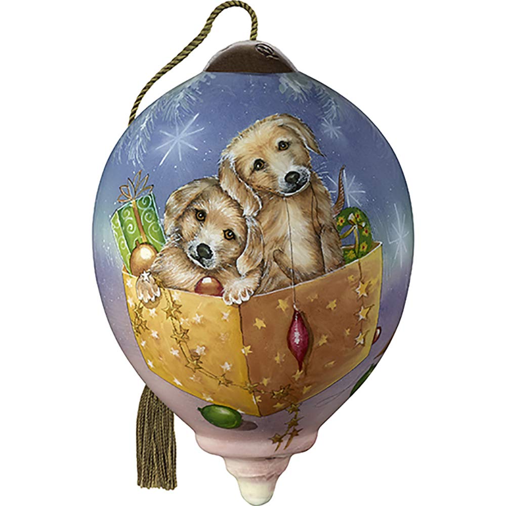 Adorable Puppy in Gift Box Christmas Ornament - Perfect for Holiday Tree Decorations & Festive Home Decor