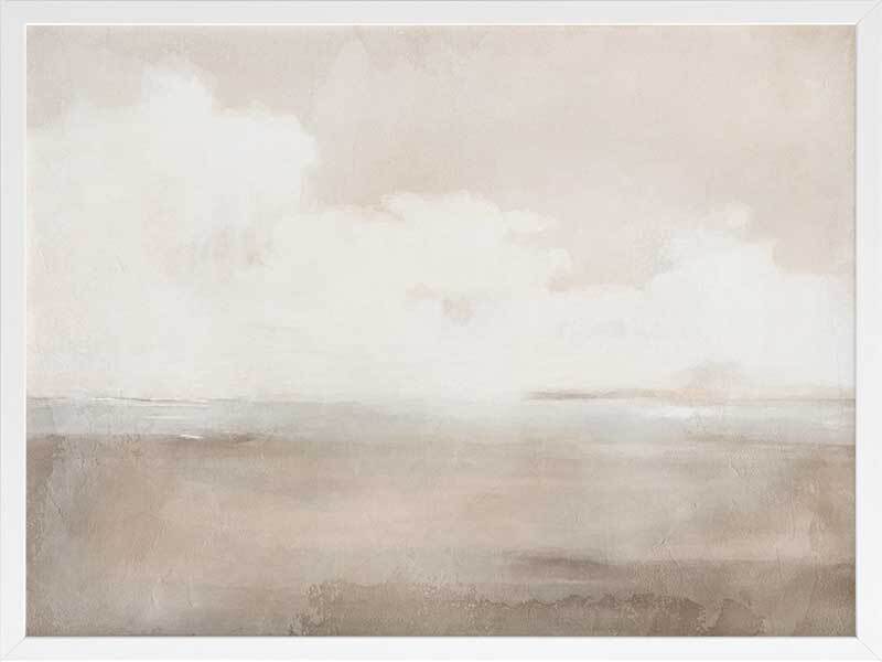 Delicate Horizons Framed Wall Art Print - Modern Landscape Painting for Home & Office Decor - Perfect for Living Room, Bedroom or Office Wall Decor