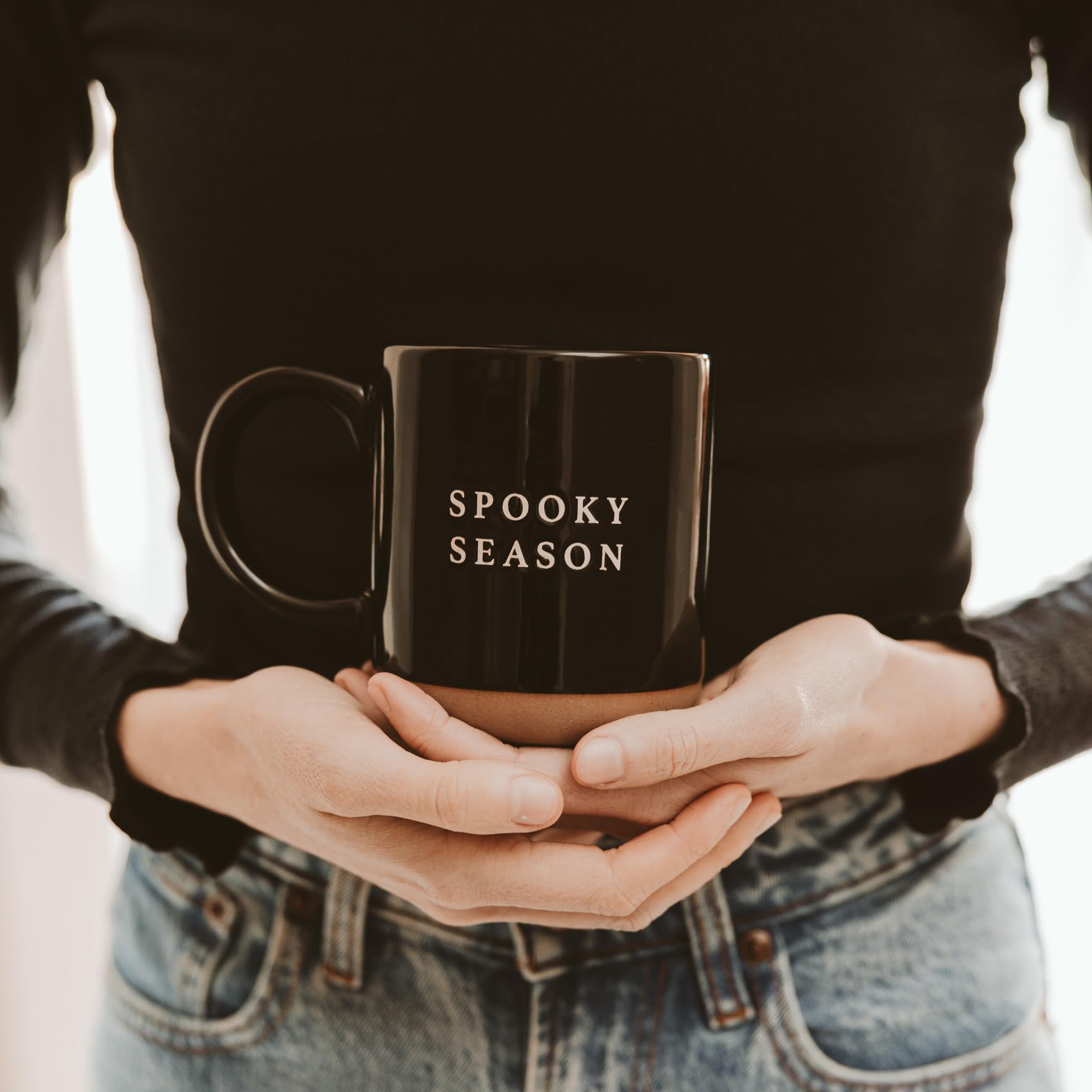 Spooky Halloween Coffee Mug 14oz - Durable Stoneware Tea & Cocoa Cup - Sweet Water Decor for Morning Brew & Cozy Nights - Perfect Halloween Gift & Seasonal Decor - Ideal for Pumpkin Spice Lattes, Trick-or-Treating & Fall Gatherings