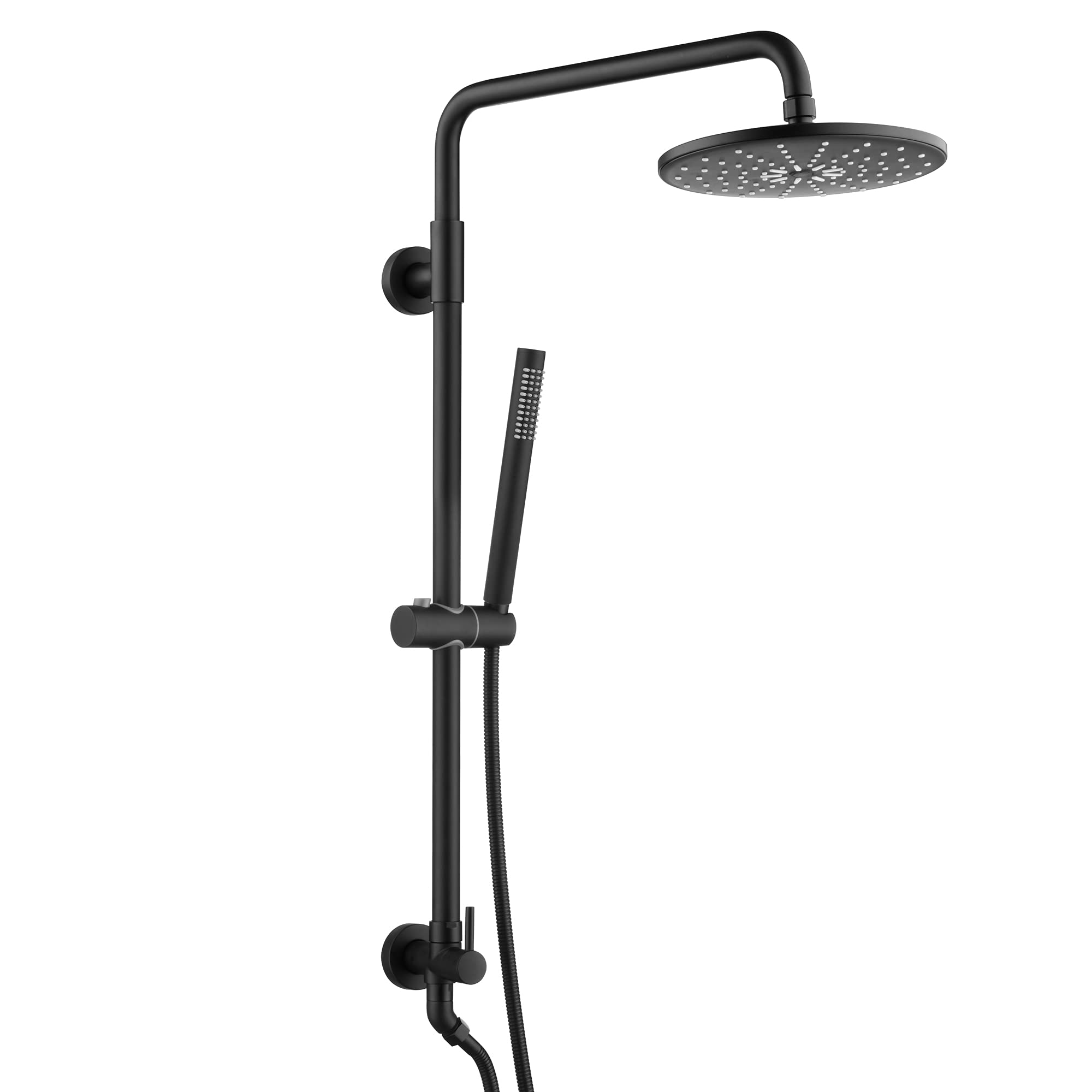 Premium Black Hand Shower System with 9 Inch Rain Shower Head - 2.5GPM (1.8GPM Option) for Bathroom Remodel - Perfect for Spa-Like Showers, Relaxation & Modern Home Upgrades