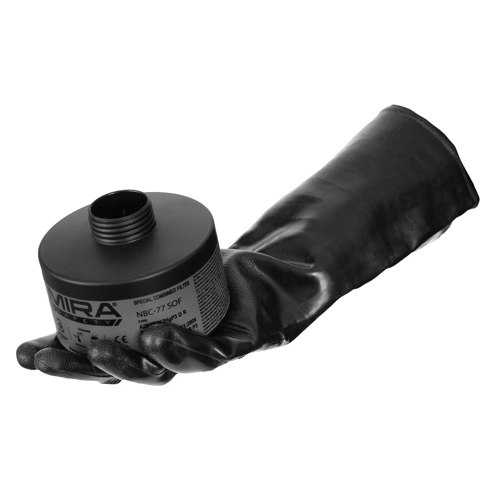 Mira Safety Gloves NC 11 CBRN Chemical Biological Radiological Nuclear Protection - Heavy Duty Tactical Gloves for Military, First Responders & Emergency Preparedness