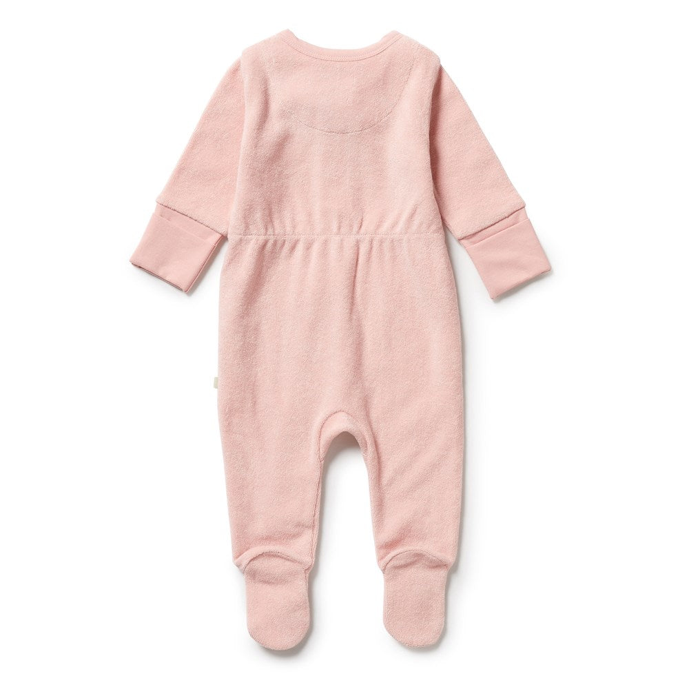 Organic Baby Terry Zipsuit - Soft 100% Cotton One-Piece Romper for Newborns & Infants | Easy Diaper Change, Perfect for Playtime & Sleep
