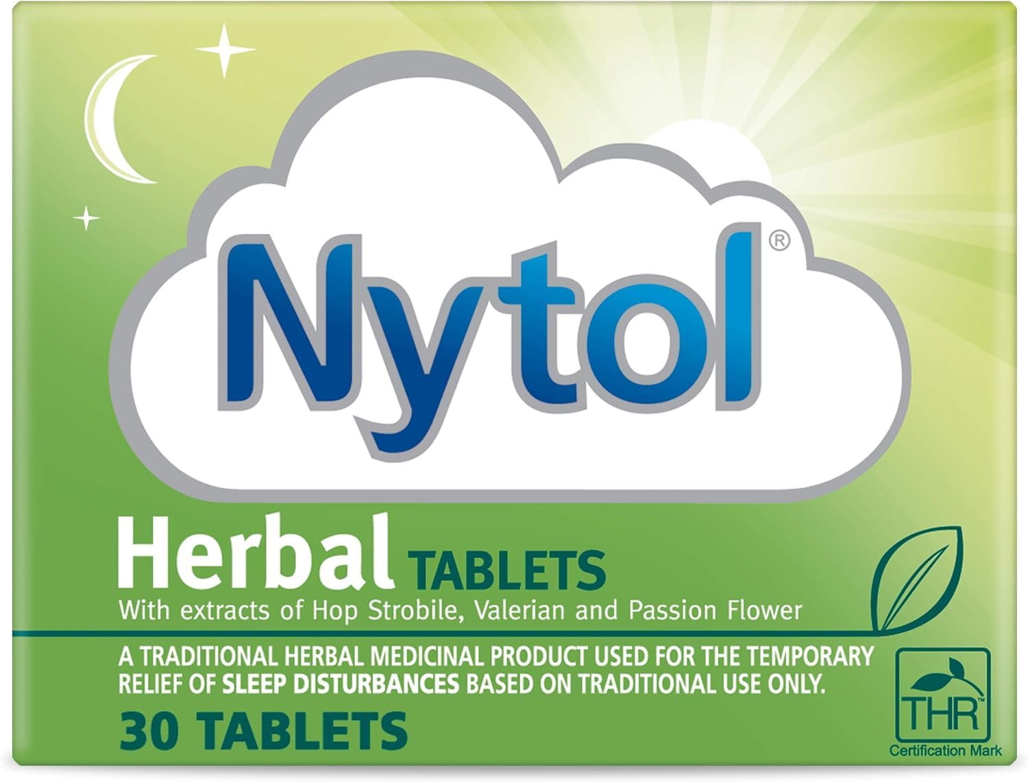 Nytol Herbal Sleep Aid Tablets - 30 Count (Pack of 1) | Natural Nighttime Sleep Support for Adults | Perfect for Travel, Stress Relief & Insomnia