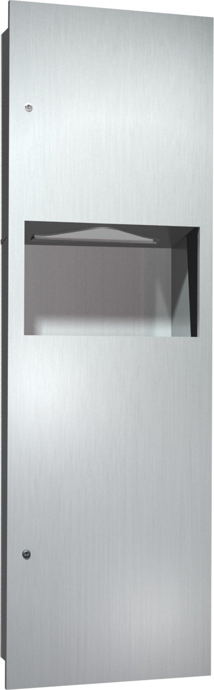 Stainless Steel Paper Towel Dispenser & Waste Bin Combo - ASI 0462-AD-9 Surface Mount Commercial Restroom Solution for Offices, Restaurants & Public Spaces