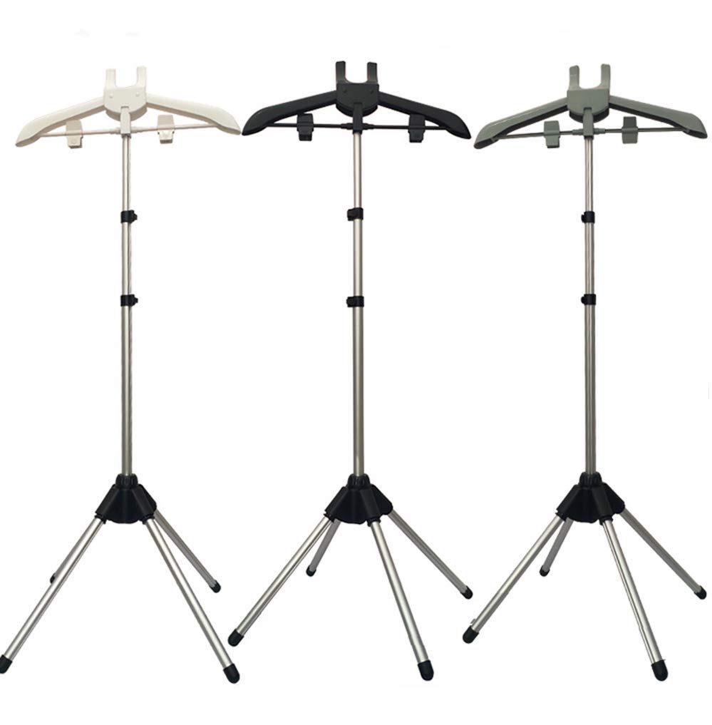 Multi-Purpose Garment Hanger & Drying Rack with Handheld Clothes Steamer Holder - Adjustable Telescopic Folding Hanger for Pants, Fabric Steamer & Ironing Accessories (Gray) | Perfect for Home Laundry, Closet Organization & Travel Steamers