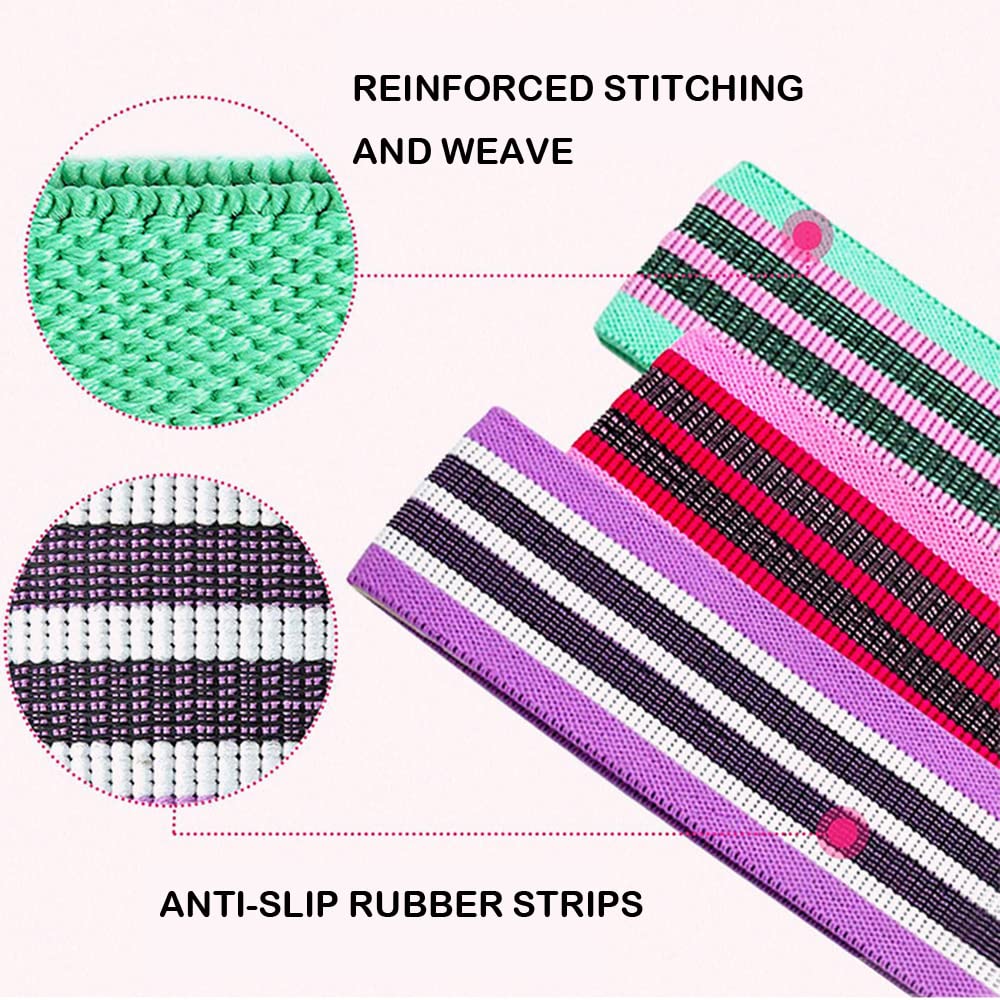 Athnevy Non-Slip Booty Resistance Bands for Women - 3 Pack with Carrying Bag | Durable Elastic Bands for Leg & Glute Workouts, Home Fitness, Strength Training & Yoga | Perfect for Gym, Travel & Home Exercise Routines