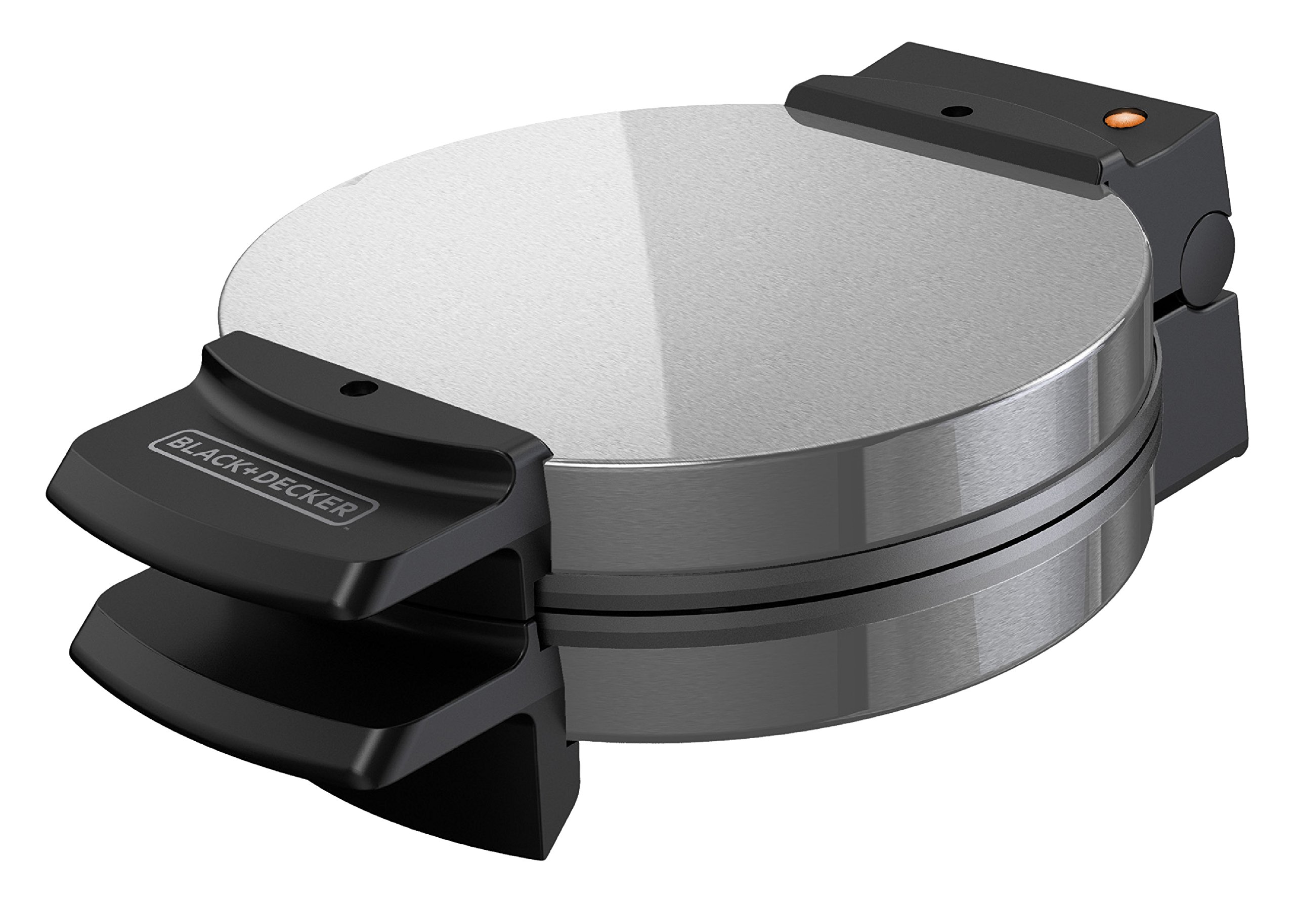 BLACK+DECKER WMB505 Belgian Waffle Maker - Stainless Steel Waffle Iron with Non-Stick Plates - Perfect for Breakfast, Brunch & Family Gatherings (Silver, 1-Pack)