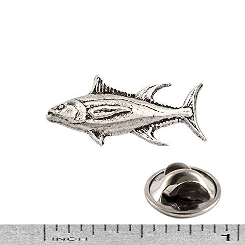 Vintage Pewter Yellowfin Tuna Lapel Pin S011MP - Perfect for Fishing Enthusiasts, Collectors & Gift Giving
