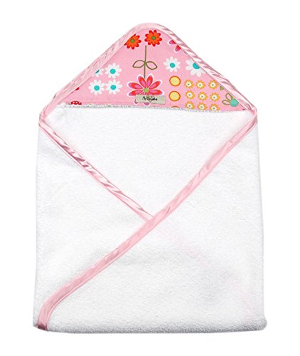 My Blankee Newborn Baby Girl Hooded Towel - Pink Daisy Dance Design for Bath Time, Photo Shoots & Gift Giving