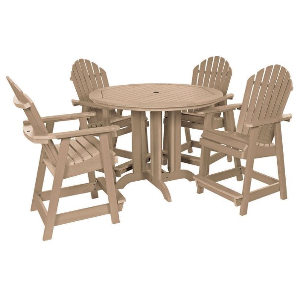 Premium 5-Piece Counter Height Adirondack Dining Set with 48