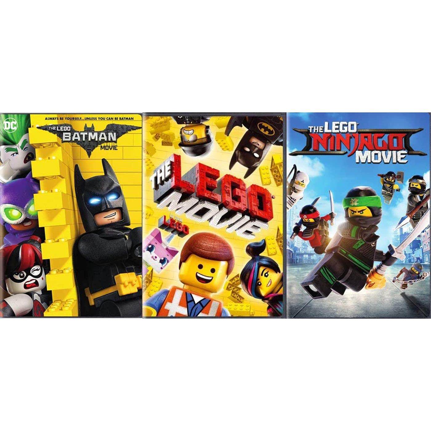 The Lego Movie + The Lego Batman Movie + The Lego Ninjago Movie - 3 Film Ultimate Builders Bundle DVD Set | Complete Lego-Verse Collection | Perfect for Family Movie Nights & Lego Fans