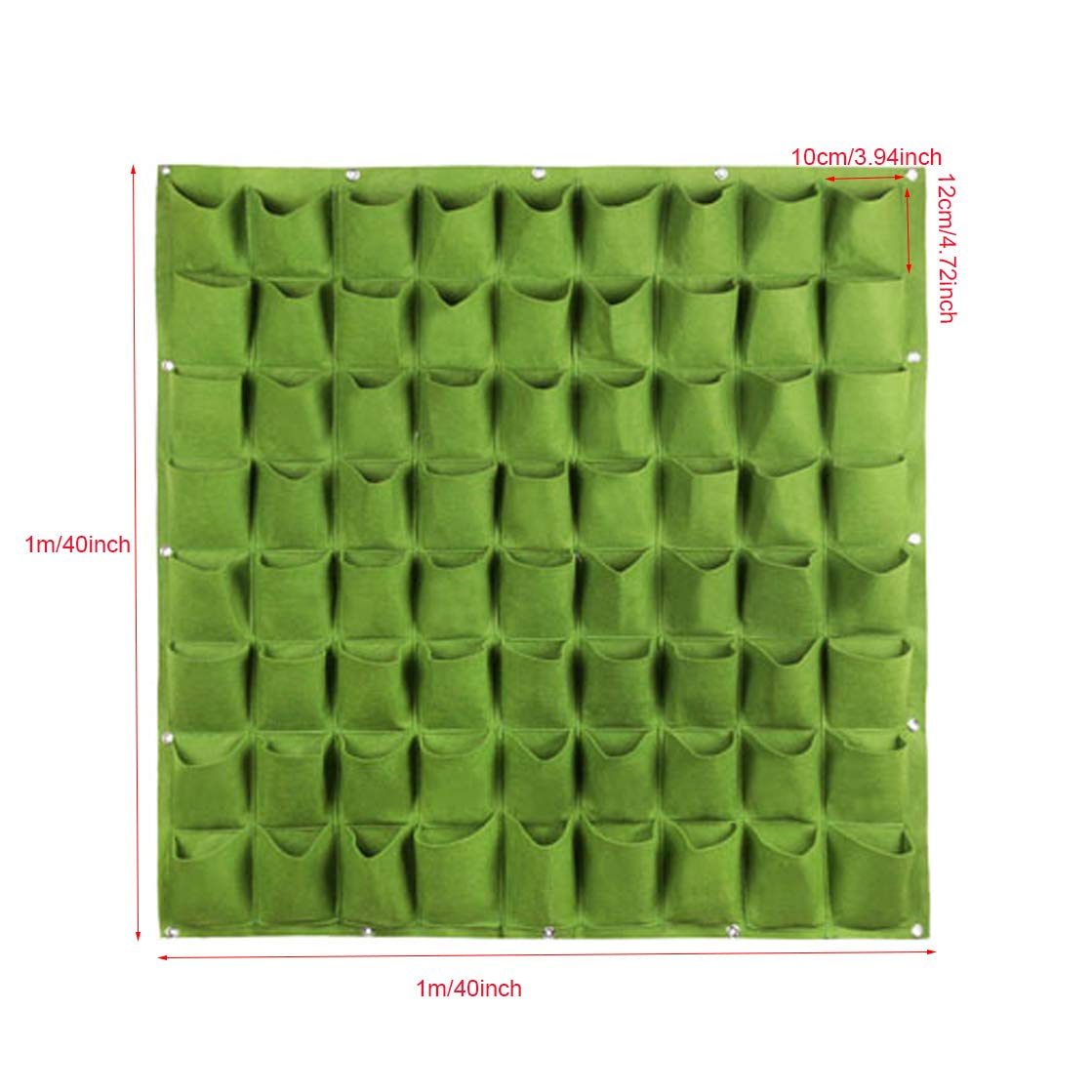 72 Pocket Vertical Wall Garden Planter - Hanging Planting Grow Bags for Indoor Outdoor Plants, Herbs, Flowers | Perfect for Balcony, Patio, Small Space Gardening & Home Decor