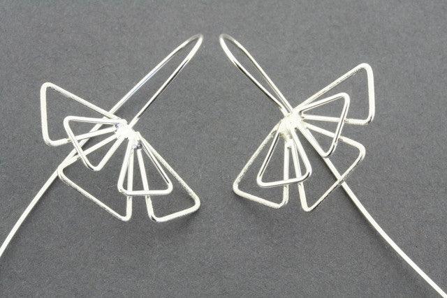 Geometric Ginkgo Leaf Earrings - Sterling Silver Dangle Earrings for Women - Perfect for Casual Wear, Office & Special Occasions