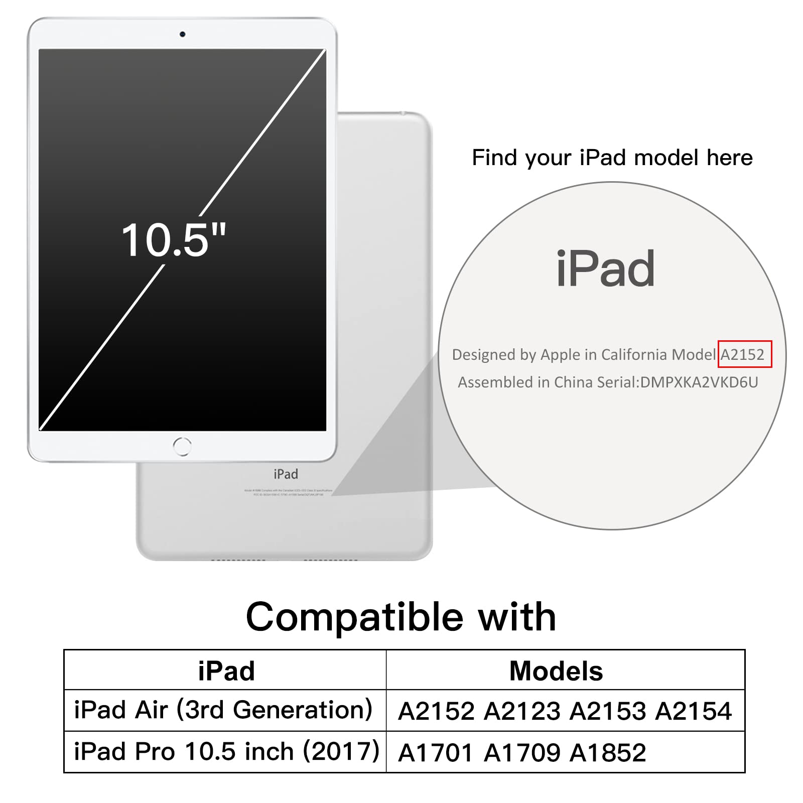 JETech Case for iPad Air 10.5 (2019) & iPad Pro 10.5 (2017) - Protective Cover with Stand Function, Auto Wake/Sleep (Red) - Perfect for Work, Study & Travel
