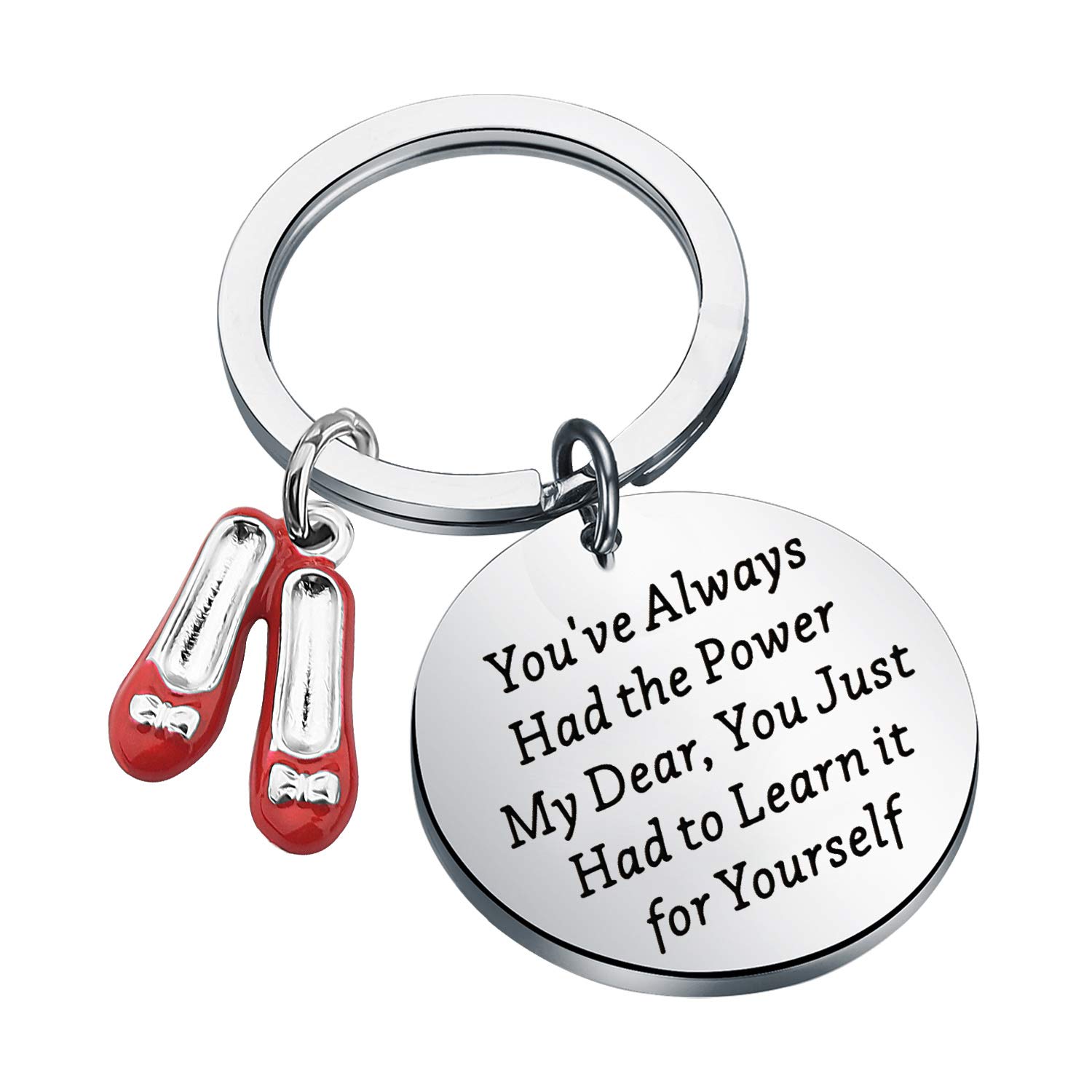 Gzrlyf Inspirational Keychain - 'You've Always Had the Power My Dear' Motivational Gift for Graduation, Women, Friends | Perfect Graduation Gift, Daily Encouragement, Office Desk Decor