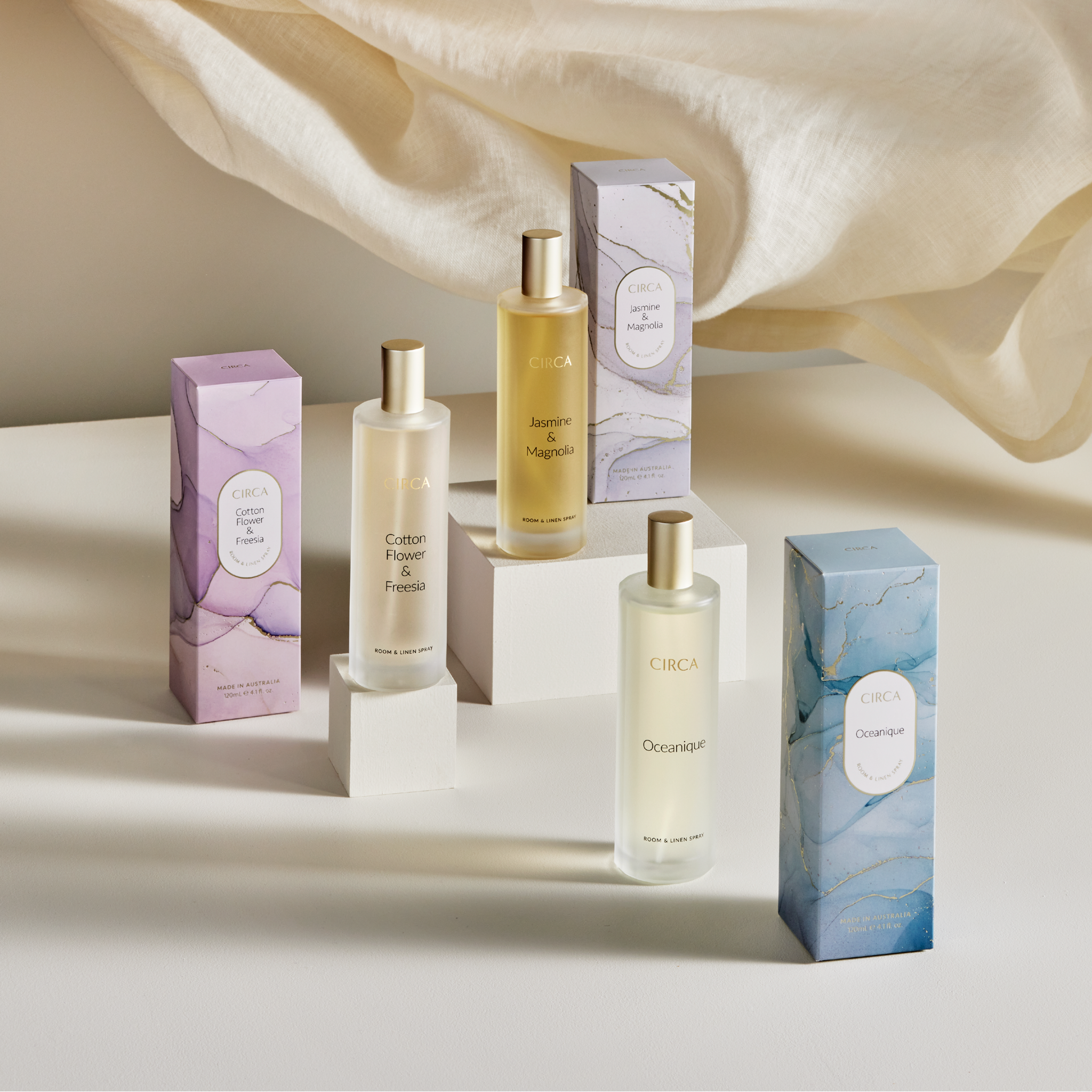 Oceanique Room Linen Spray 120ml - Lavender Scented Fabric Freshener for Bedding, Pillows & Home - Relaxing Aromatherapy Mist for Better Sleep & Stress Relief