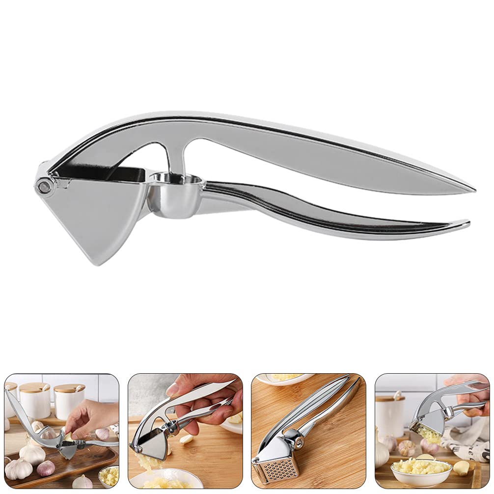 Premium Stainless Steel Garlic Press & Ginger Crusher - Heavy Duty Kitchen Tool for Mincing Garlic, Ginger & More - Perfect for Cooking, Baking & Meal Prep