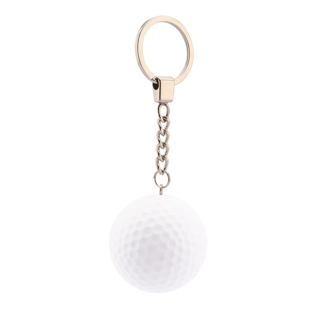 KCrygogo Genuine White Golf Ball Keychain - Sports Team Souvenir, Golf Decorations & Gifts for Friends | Perfect for Golf Enthusiasts, Tournament Prizes & Sports Memorabilia Collections