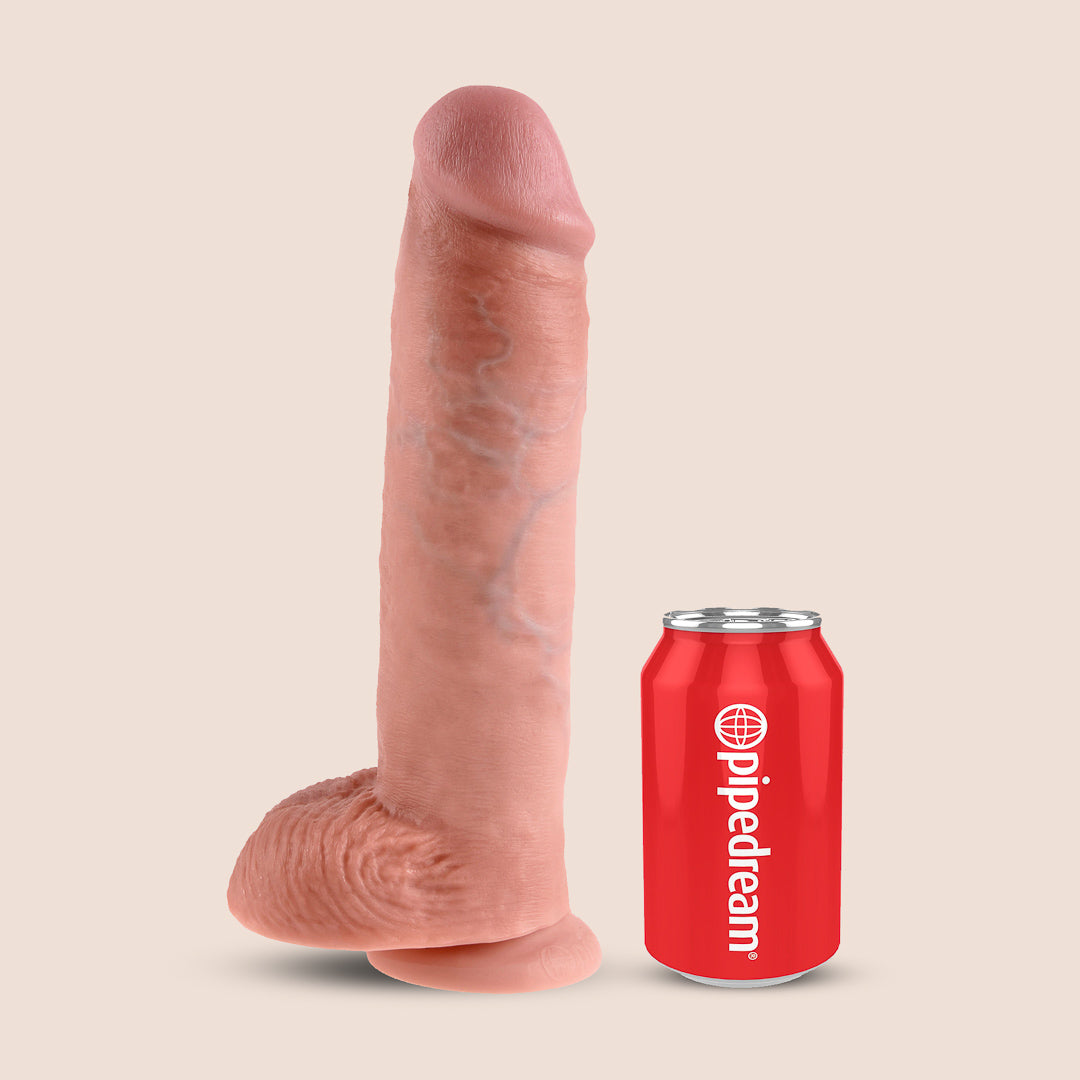 Ultra Realistic King C–ck 11 Inch Dildo with Balls - Lifelike Adult Toy for Couples & Solo Play - Perfect for BDSM, Roleplay & Spicing Up Your Bedroom