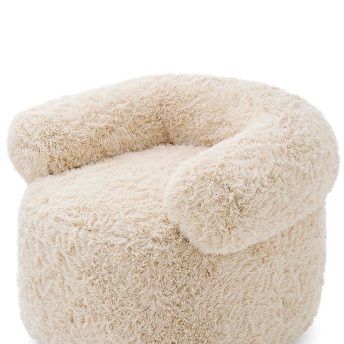 Huggy Swivel Armchair - Modern Padded Lounge Chair with 360° Rotation, Comfortable Home Office Furniture for Living Room, Bedroom, or Reading Nook