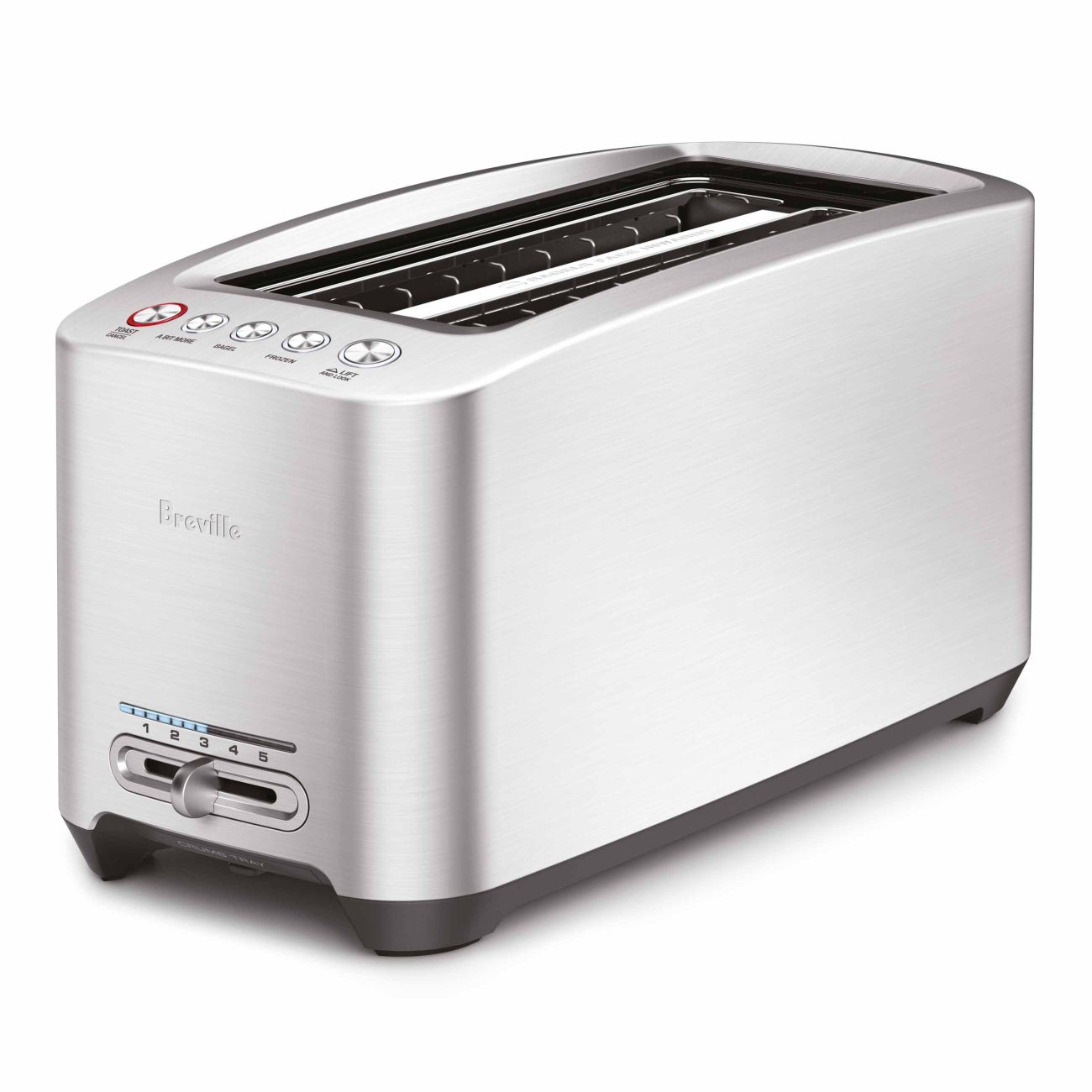 Breville Die Cast 4 Slice Smart Toaster - Brushed Stainless Steel Finish | Perfect for Breakfast, Bagels & Toast | Countertop Kitchen Appliance for Home & Office Use