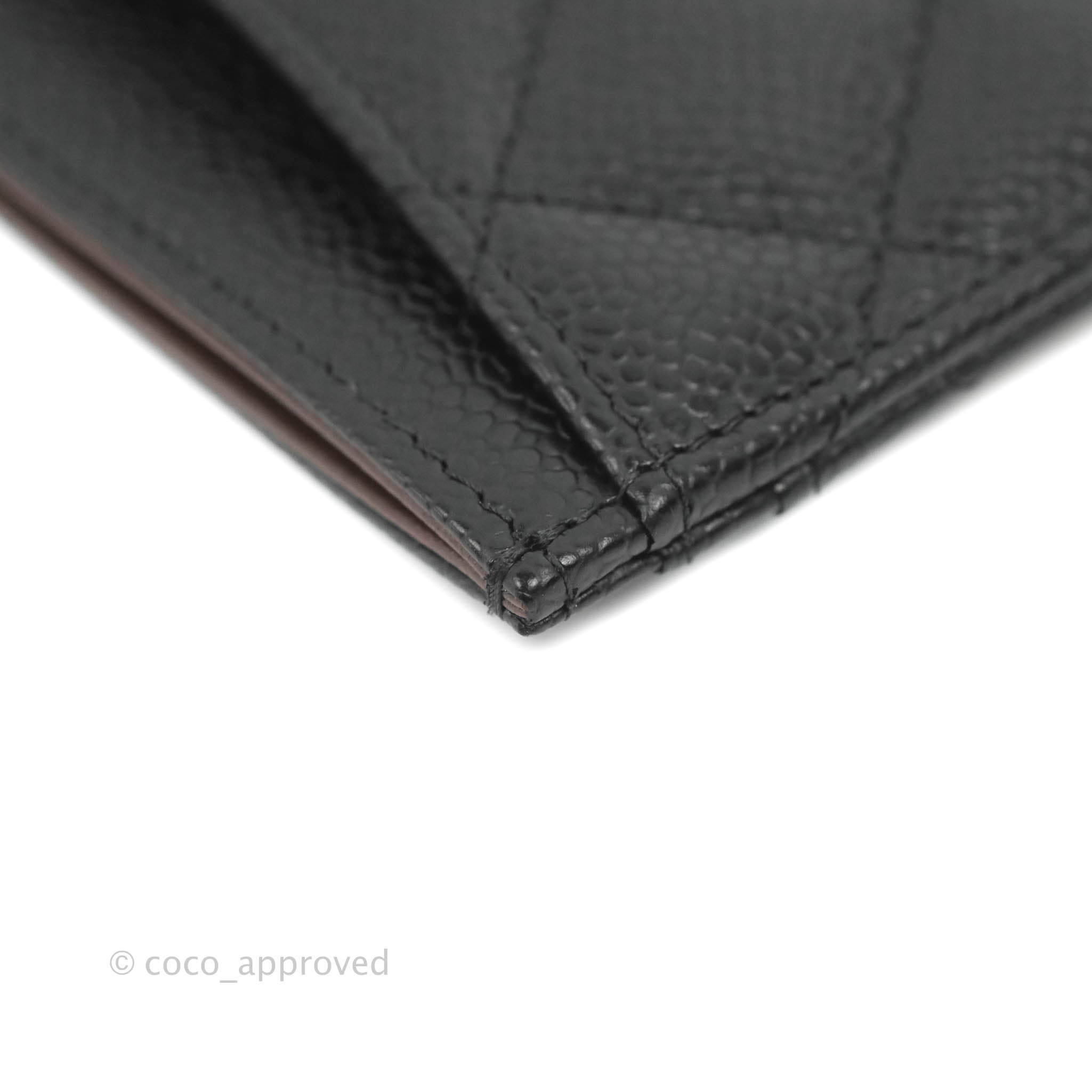 Chanel Classic Flat Card Holder in Black Caviar Leather with Gold Hardware - Perfect for Everyday Use & Luxury Gift Giving