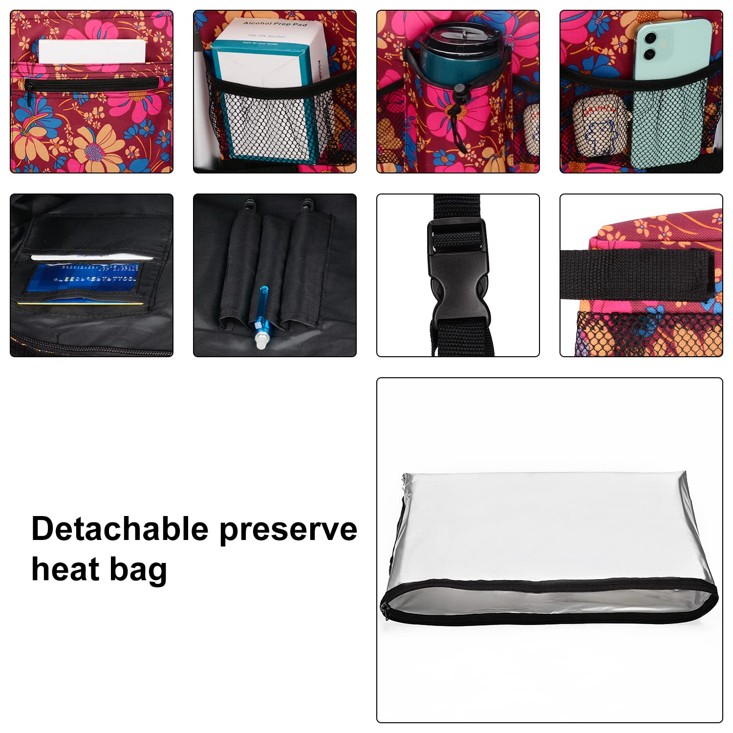 Supregear Wheelchair & Walker Bag Bundle - Foldable Storage Organizer for Rollators & Scooters - Perfect for Daily Use & Travel