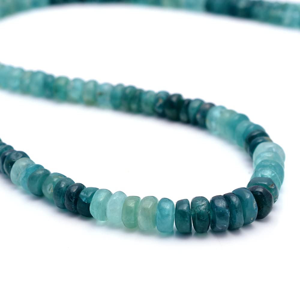 AAA+ Natural Grandidierite Smooth Round Beads Necklace 4-6.5mm | Genuine Green Gemstone Jewelry for Women | Elegant Gift for Birthday, Anniversary & Special Occasions