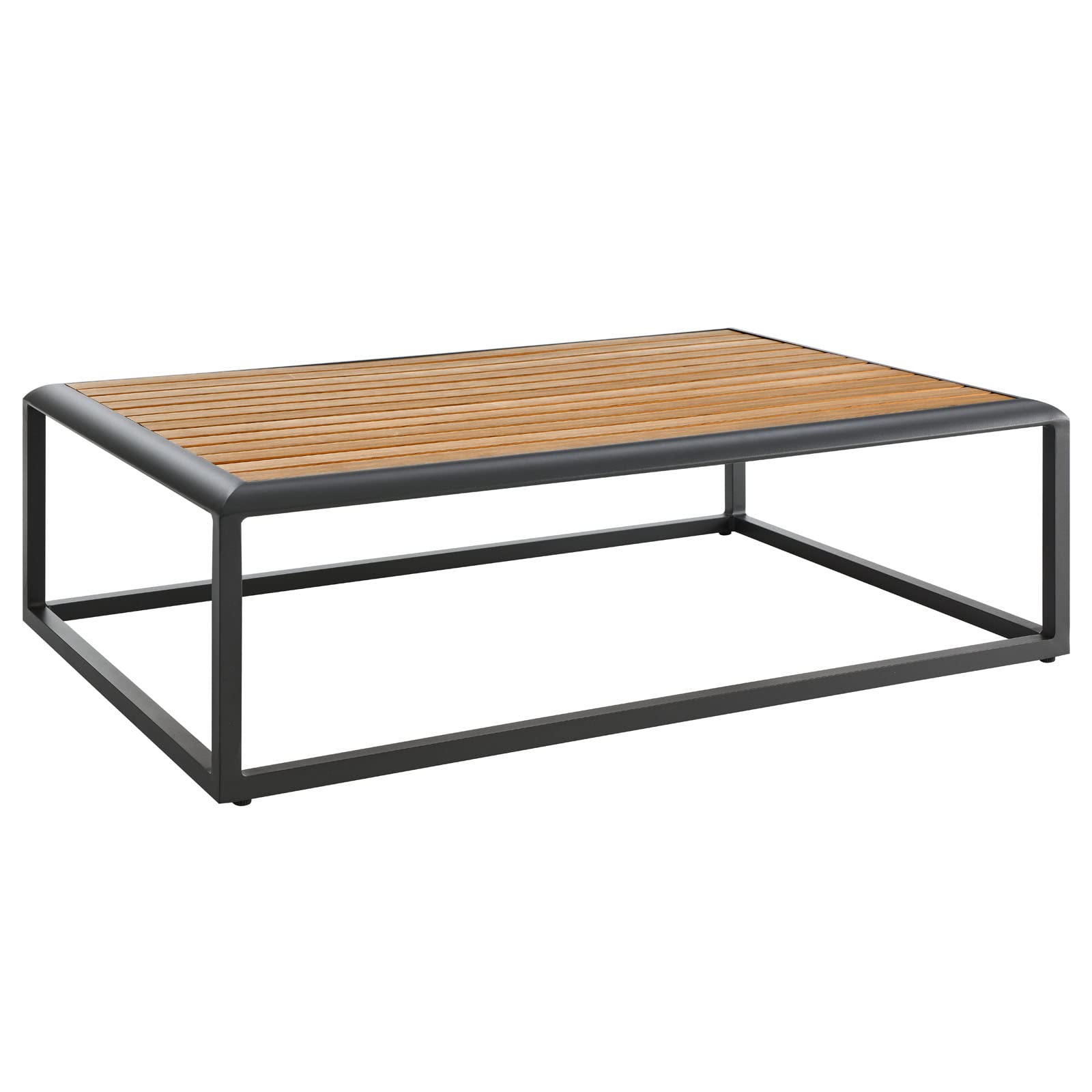Modway Outdoor Patio Coffee Table - Gray Natural for Garden & Poolside