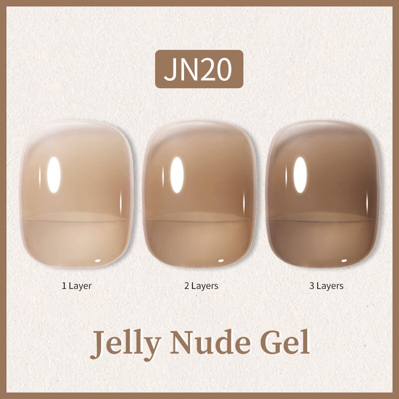 Jelly Nude Gel JN20 - 10ml Nail Polish for Natural Nails | Perfect for Manicures, Pedicures & Salon Use