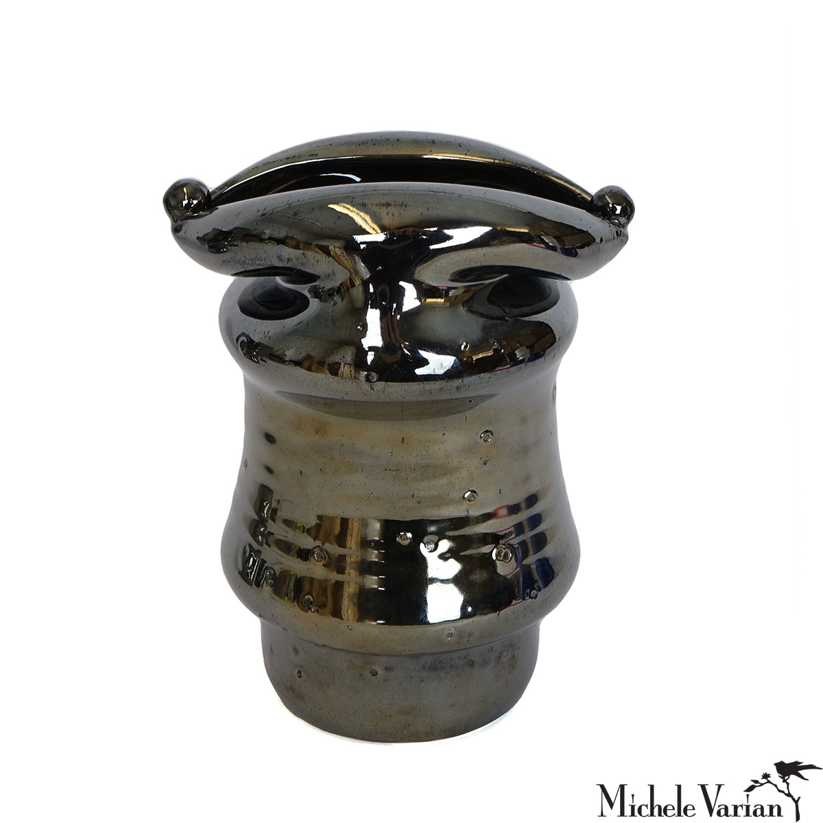 Deflated Vessel Black Rhodium - Elegant Home Decor for Modern Living Rooms & Bedrooms