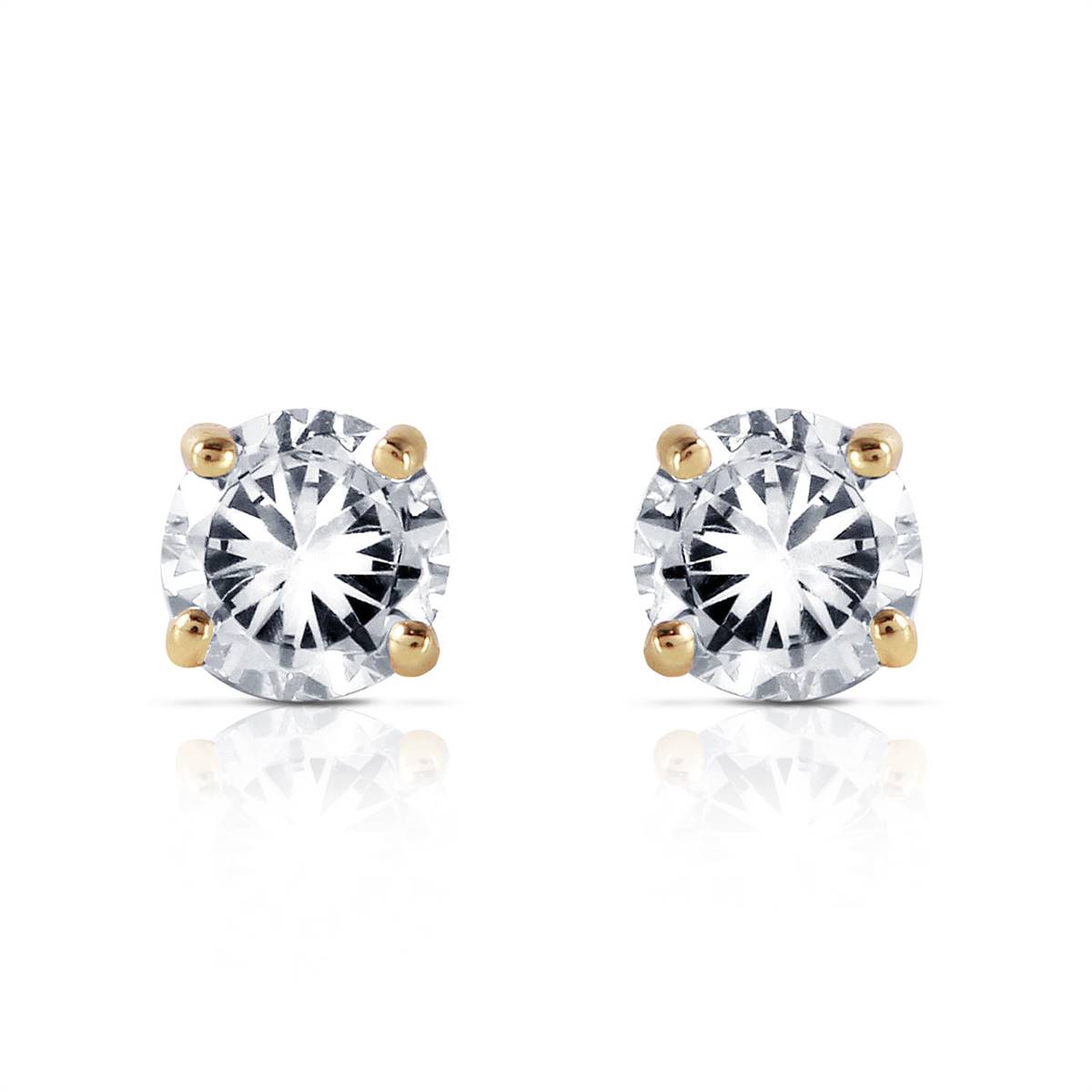 0.3 Carat 14K Solid Yellow Gold Stud Earrings with 0.30 Carat Natural Diamond - Perfect for Everyday Wear, Gift Giving & Special Occasions