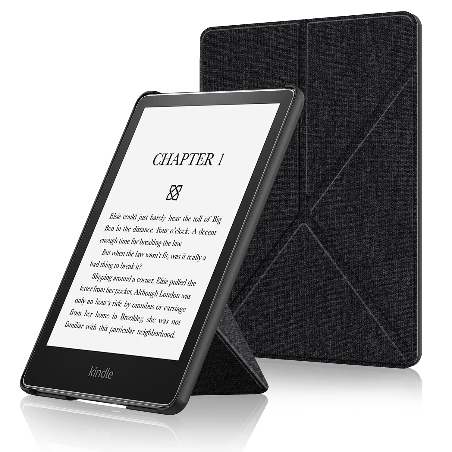 Premium Fabric Cover Case for Kindle Paperwhite 11th Generation (2021 Release) & Signature Edition - Auto Wake/Sleep, Multi-Angle Stand, 6.8