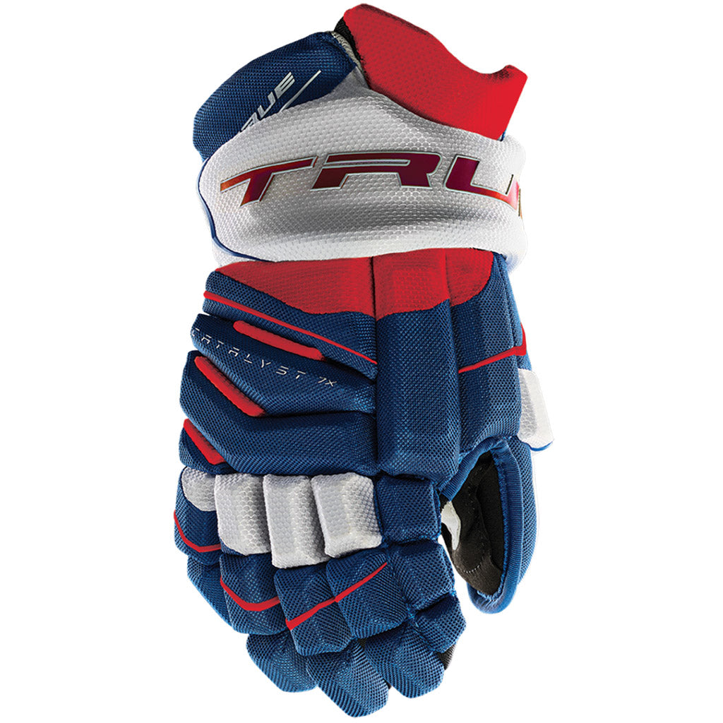 TRUE Catalyst 9X Junior Ice Hockey Gloves - Youth Hockey Gloves for Boys & Girls - Protective Gear for Ice Skating, Stick Handling & Game Play