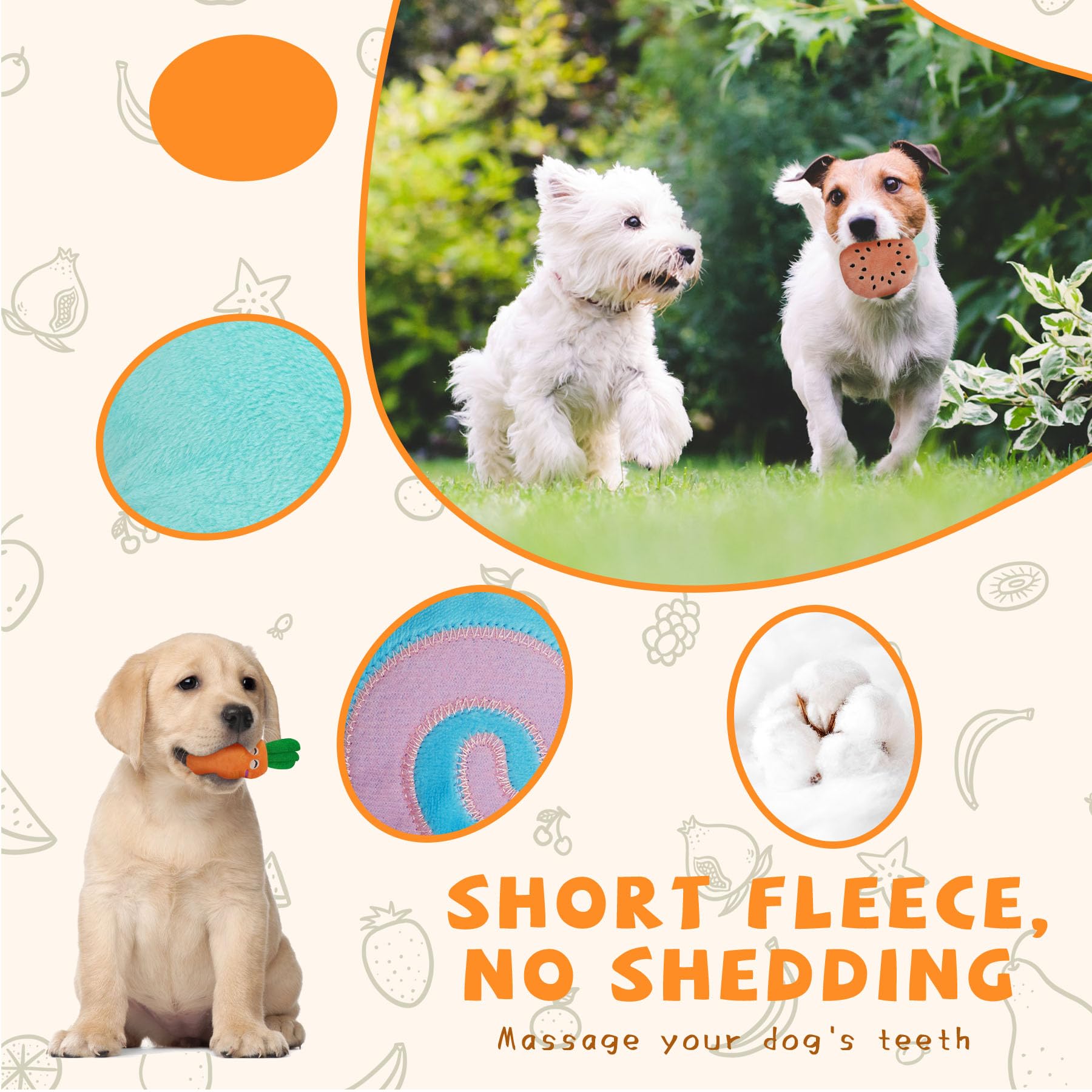 Charming Chorus 20-Pack Squeaky Dog Toys Set with 4 Dog Bags - Irresistibly Cute Plush Puppy Toys for Small Dogs, Interactive Squeak Toys for Fun & Teeth Cleaning - Perfect for Playtime, Training, and Indoor/Outdoor Activities