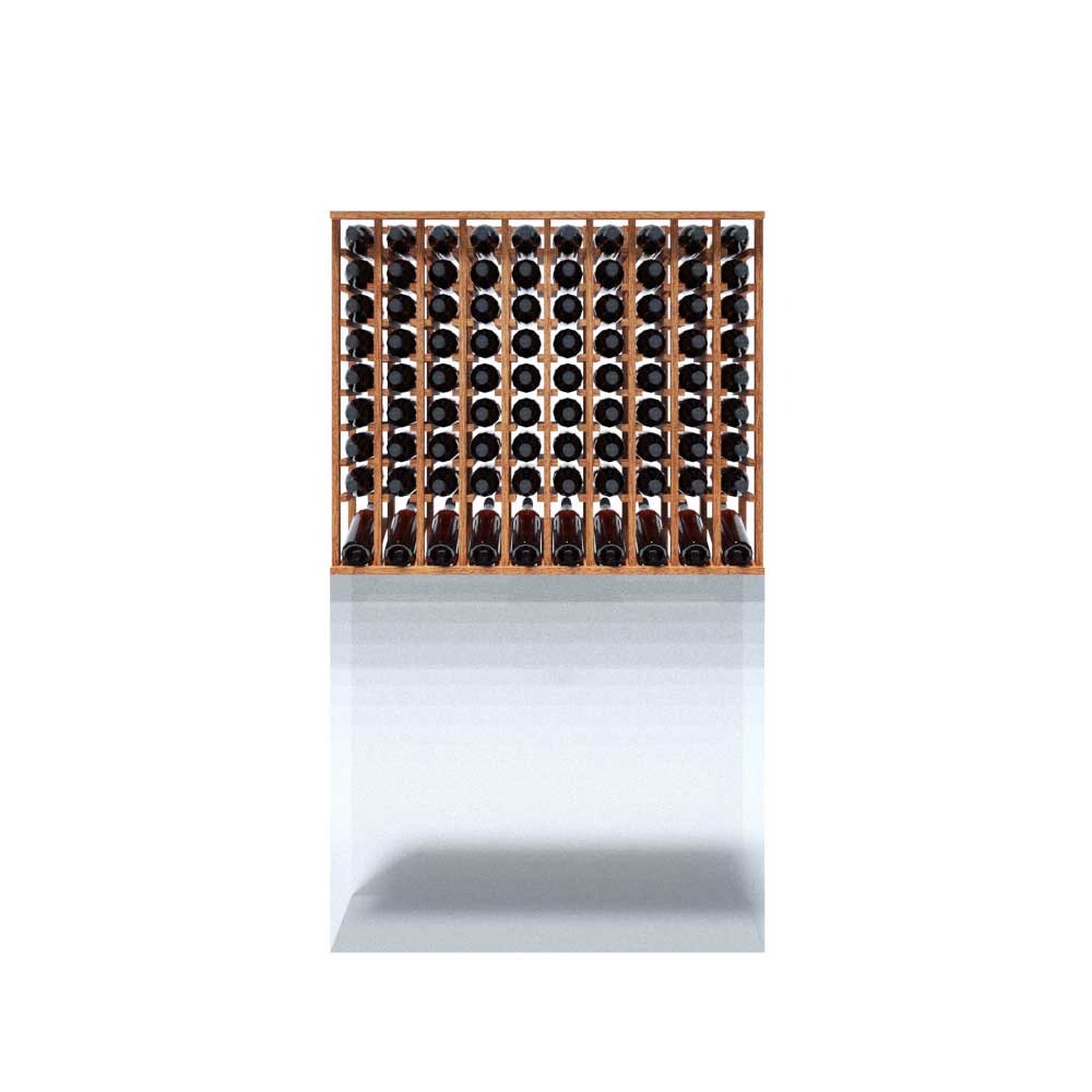 10-Column 90-Bottle 38.25-Inch Wine Rack with Display Shelf - Perfect for Home Bars, Cellars, and Kitchen Storage