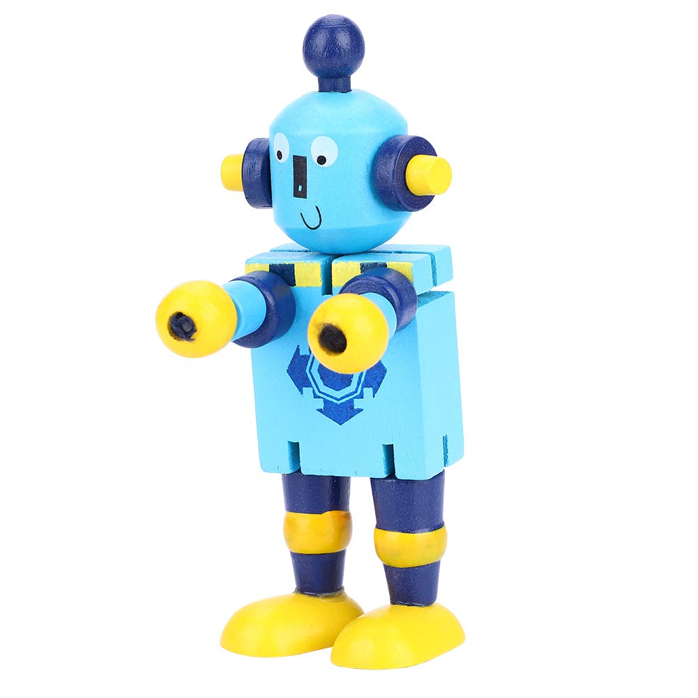 BROLEO Wooden Robot Toy for Kids - Blue Educational STEM Toy | Perfect for Birthday Gifts & Early Learning Play