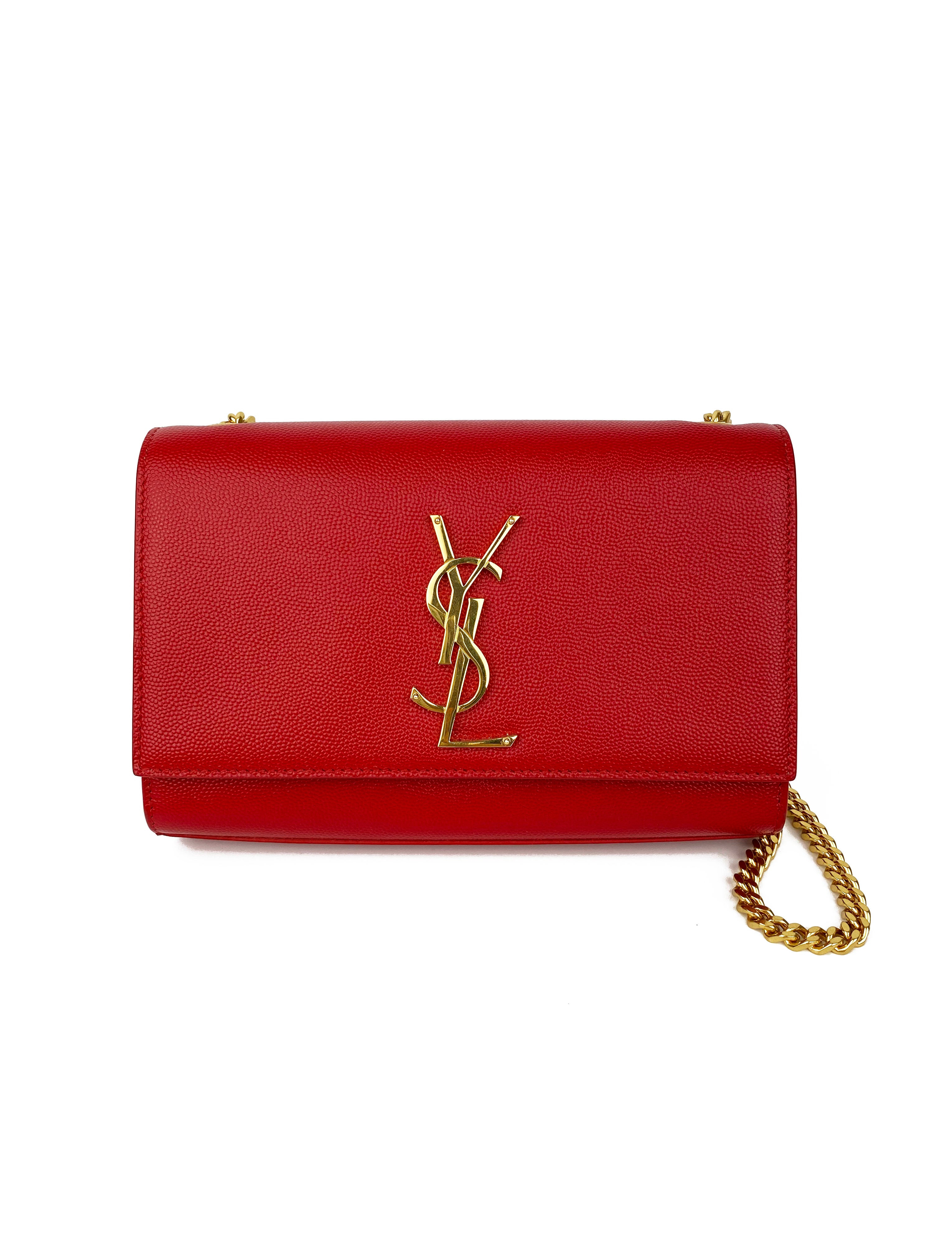 Saint Laurent Small Red Kate Bag - Luxury Crossbody Handbag for Women | Perfect for Evening Parties, Date Nights & Special Occasions