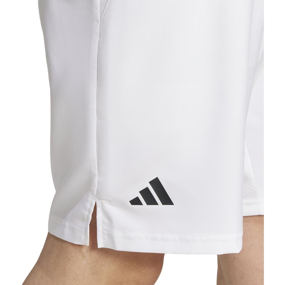 Adidas Men's Club 3 Stripe 7 Shorts - White & Black - Comfortable Athletic Shorts for Running, Gym & Casual Wear