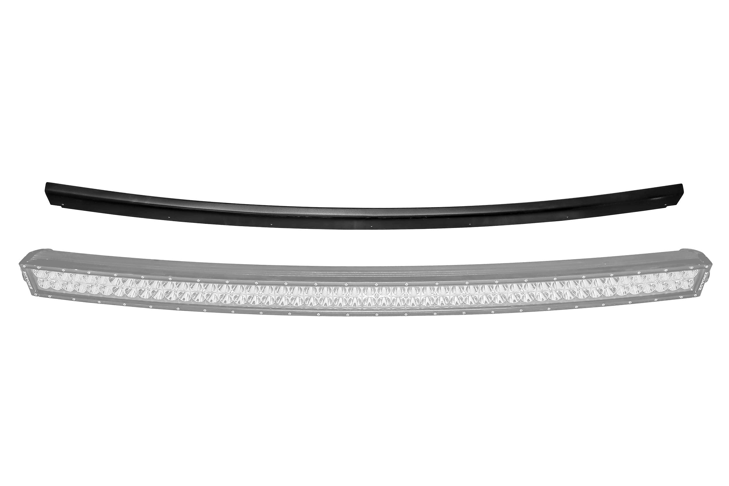 50 Inch Curved Double Row LED Light Bar with Black Aluminum Noise Cancelling Wind Diffuser - Perfect for Off-Road Trucks, Jeeps & ATVs in Harsh Weather Conditions