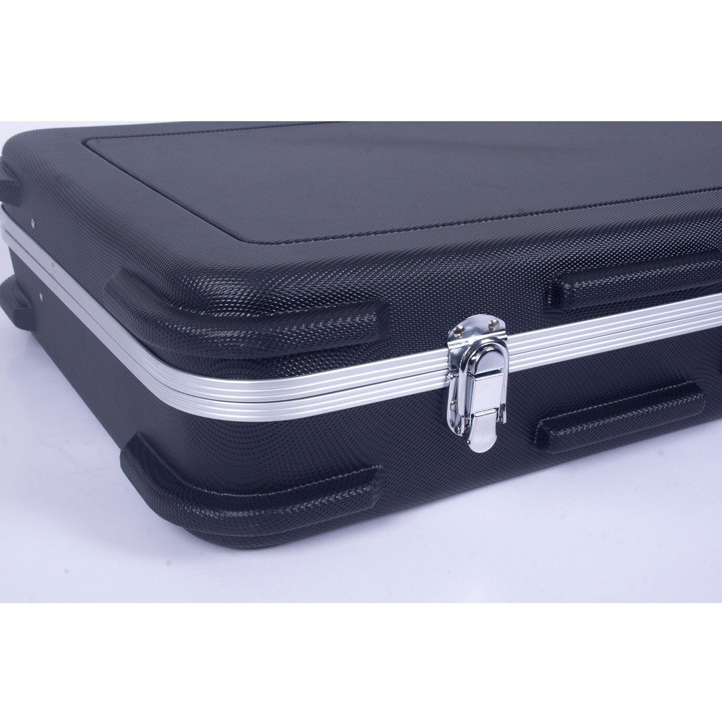 Crossrock CRA860BBK Black Bass Guitar Case for 4 & 6 String - Durable Hard Shell Protection for Travel & Gigging Musicians